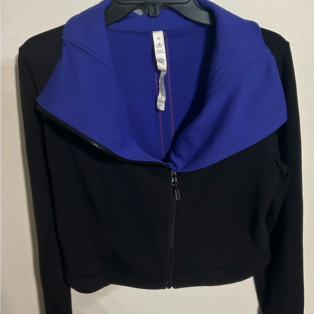 RARE Lululemon Principle Jacket Sz 10 In Black/Bold Blue. - Picture 4 of 4